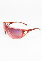 JEAN PAUL GAULTIER SS 2002 PINK DETACHABLE SHIELD SUNGLASSES