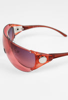 JEAN PAUL GAULTIER SS 2002 PINK DETACHABLE SHIELD SUNGLASSES