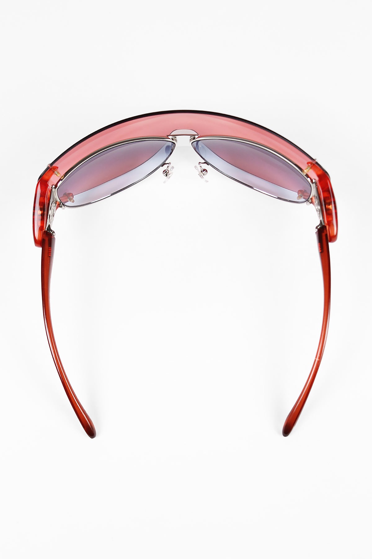 JEAN PAUL GAULTIER SS 2002 PINK DETACHABLE SHIELD SUNGLASSES
