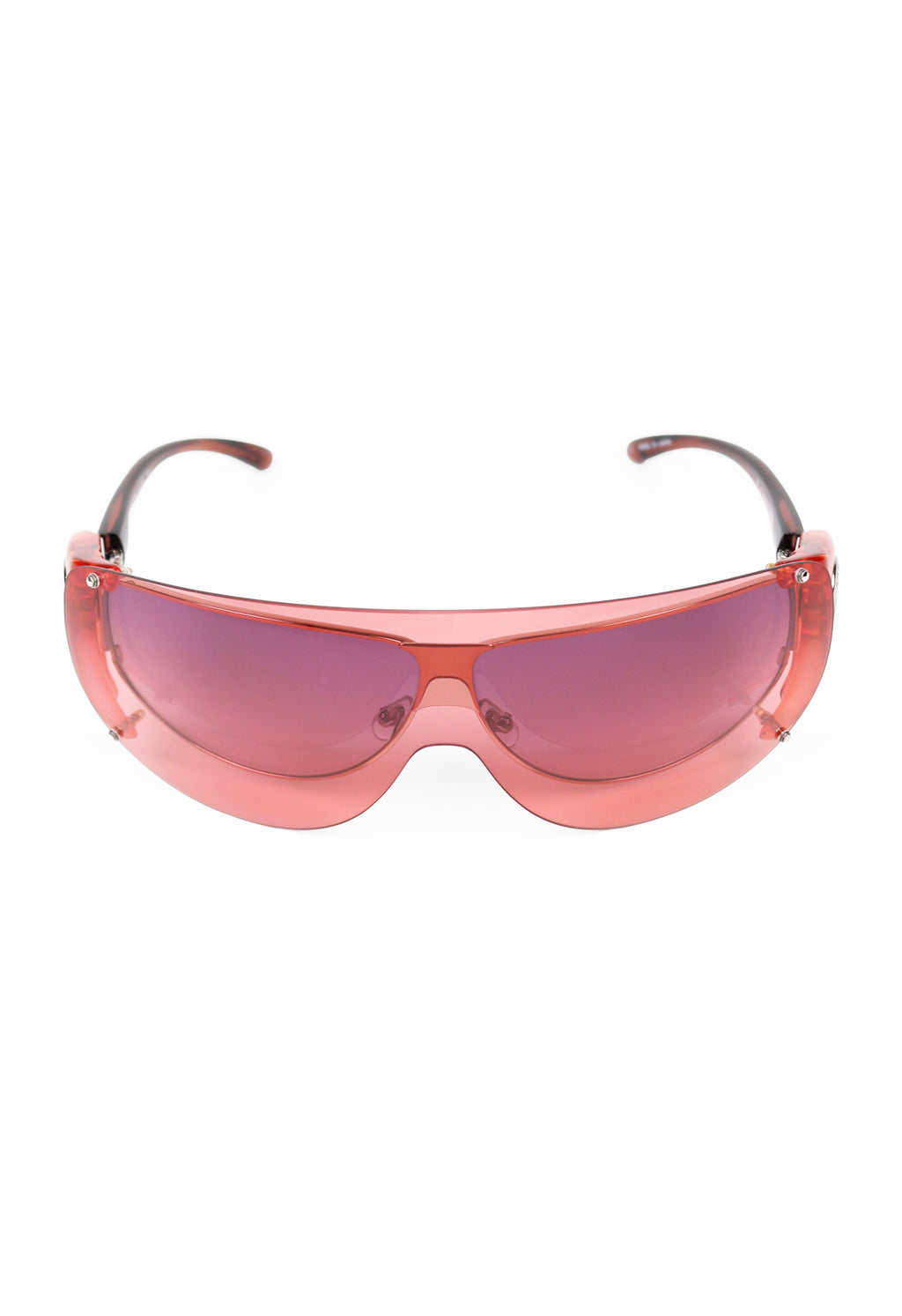 JEAN PAUL GAULTIER SS 2002 PINK DETACHABLE SHIELD SUNGLASSES