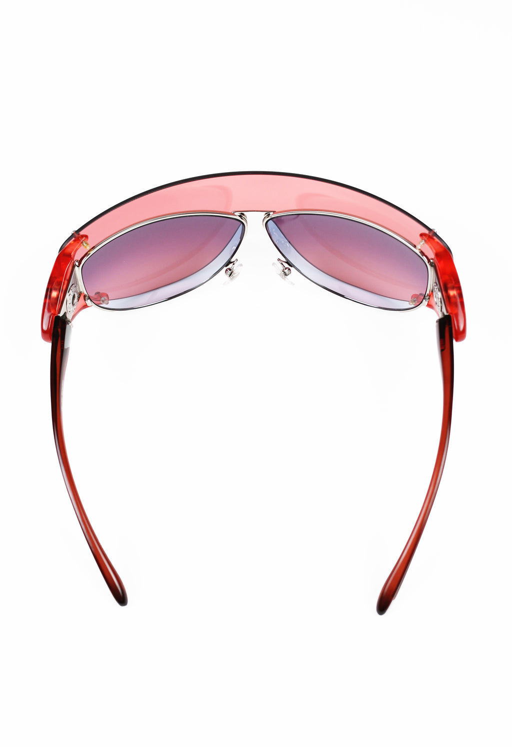 JEAN PAUL GAULTIER SS 2002 PINK DETACHABLE SHIELD SUNGLASSES