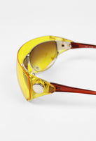 JEAN PAUL GAULTIER SS 2002 YELLOW DETACHABLE SHIELD SUNGLASSES