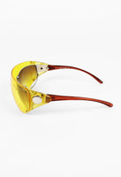 JEAN PAUL GAULTIER SS 2002 YELLOW DETACHABLE SHIELD SUNGLASSES