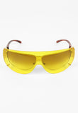 JEAN PAUL GAULTIER SS 2002 YELLOW DETACHABLE SHIELD SUNGLASSES