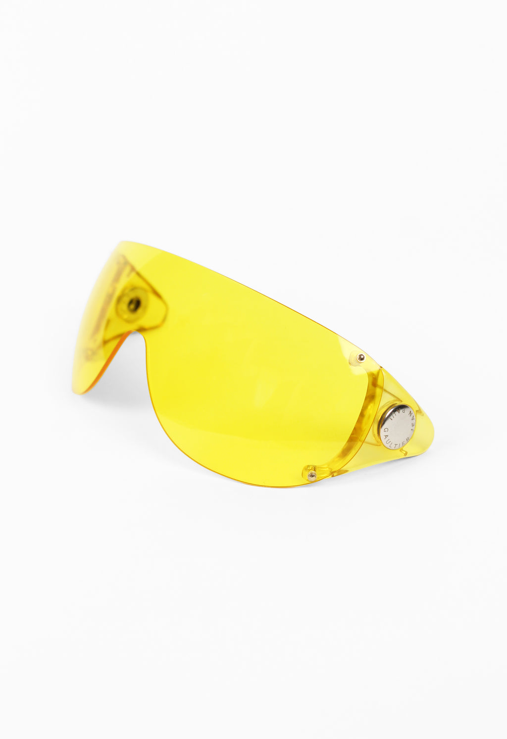 JEAN PAUL GAULTIER SS 2002 YELLOW DETACHABLE SHIELD SUNGLASSES