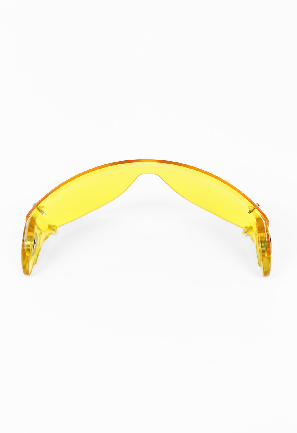 JEAN PAUL GAULTIER SS 2002 YELLOW DETACHABLE SHIELD SUNGLASSES