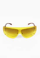 JEAN PAUL GAULTIER SS 2002 YELLOW DETACHABLE SHIELD SUNGLASSES