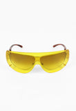 JEAN PAUL GAULTIER SS 2002 YELLOW DETACHABLE SHIELD SUNGLASSES