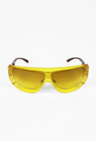 JEAN PAUL GAULTIER SS 2002 YELLOW DETACHABLE SHIELD SUNGLASSES