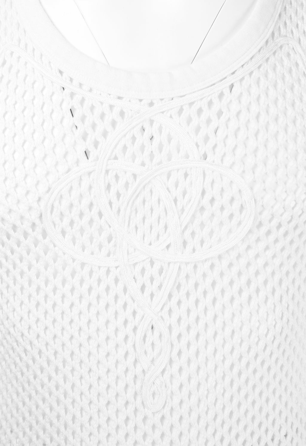 JEAN PAUL GAULTIER JPG WHITE MESH TANK TOP