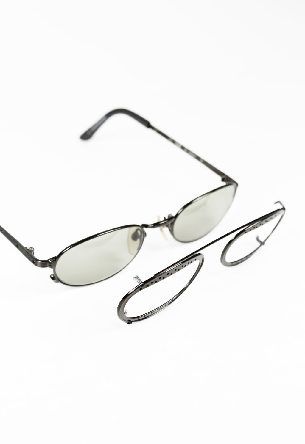 JEAN PAUL GAULTIER 1998 CLIP ON PERFORATED SUNGLASSES