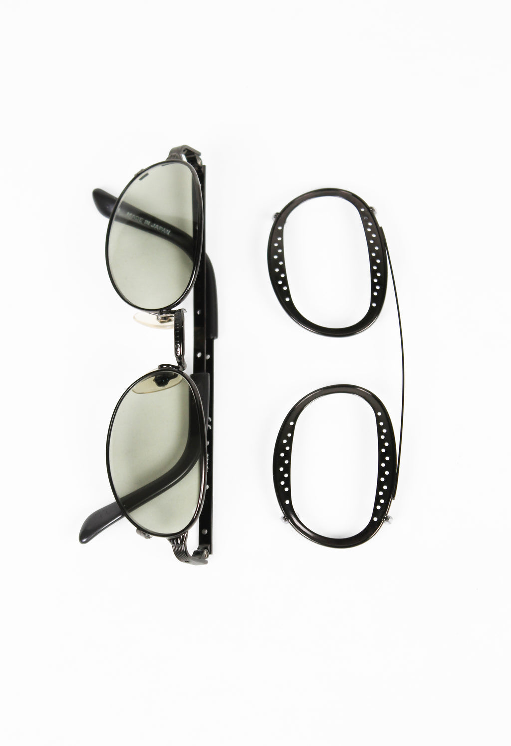 JEAN PAUL GAULTIER 1998 CLIP ON PERFORATED SUNGLASSES