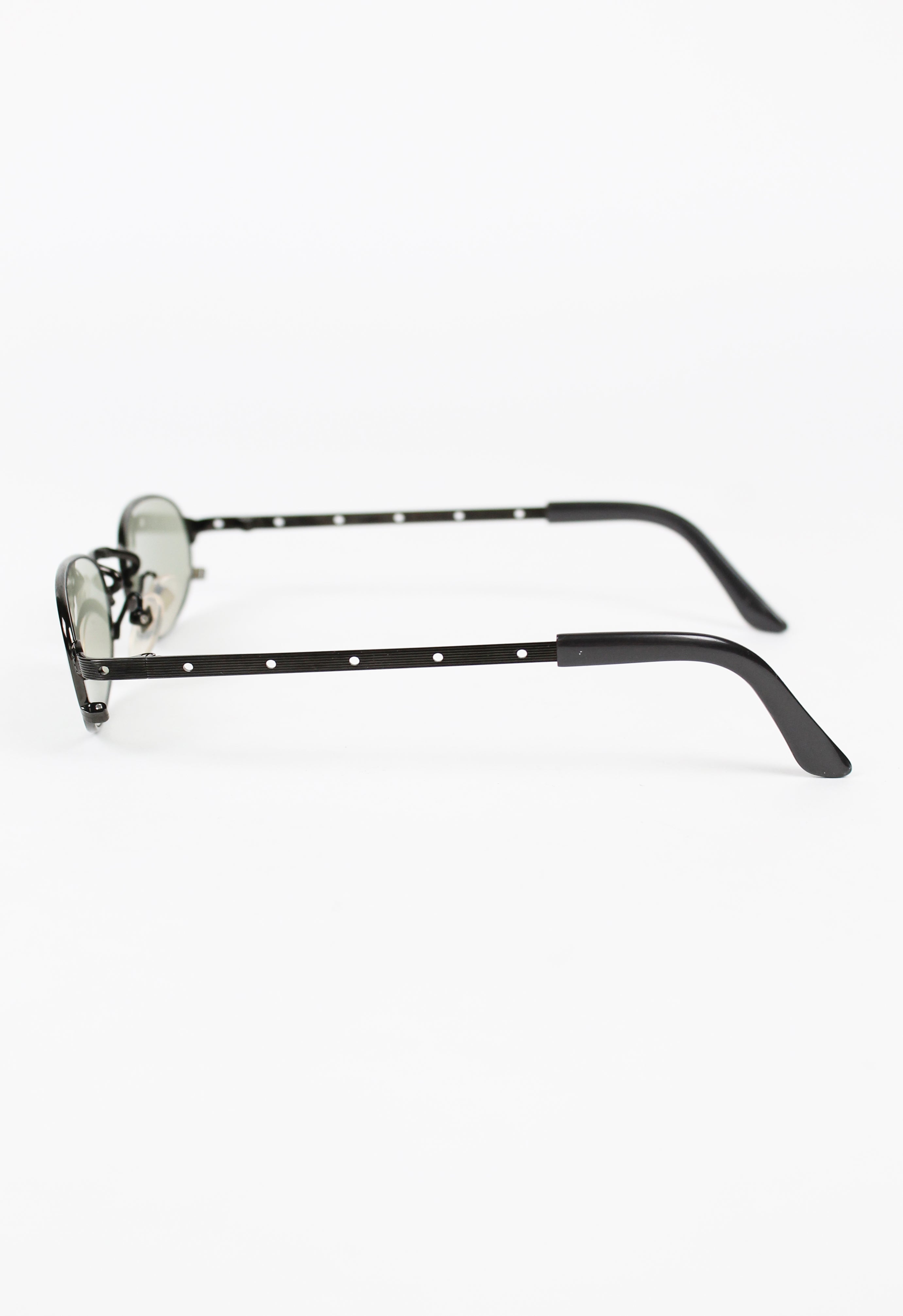 JEAN PAUL GAULTIER 1998 CLIP ON PERFORATED SUNGLASSES