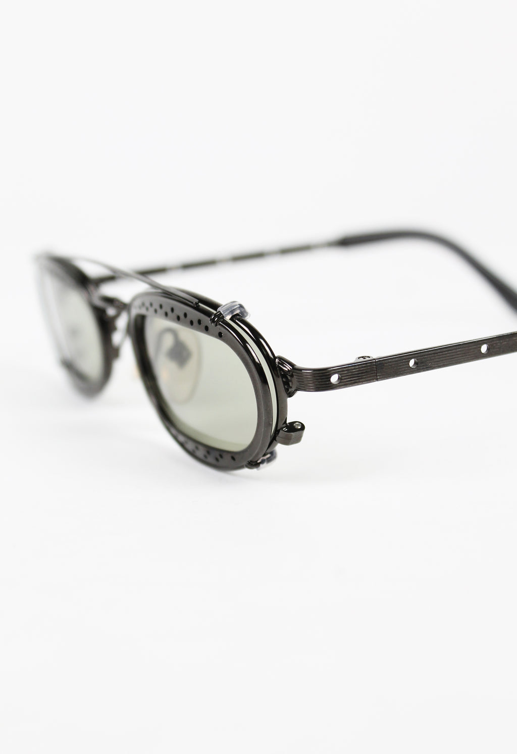JEAN PAUL GAULTIER 1998 CLIP ON PERFORATED SUNGLASSES