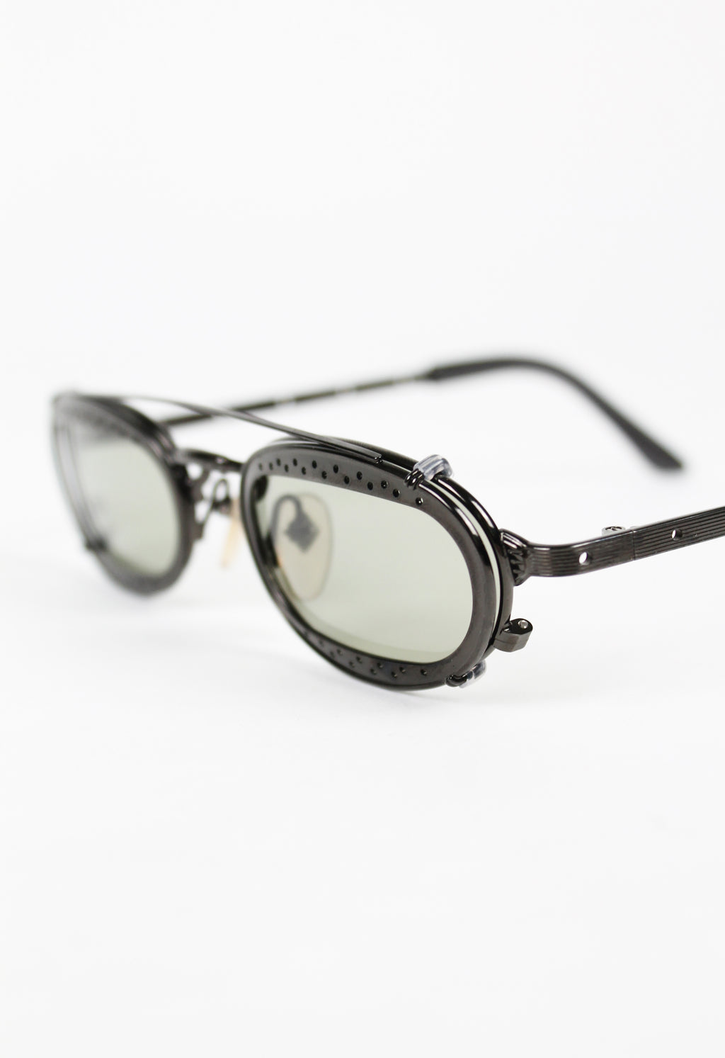 JEAN PAUL GAULTIER 1998 CLIP ON PERFORATED SUNGLASSES