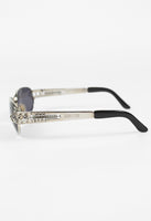 JEAN PAUL GAULTIER 1990'S SILVER SRING AND HOOP PIERCING SUNGLASSES