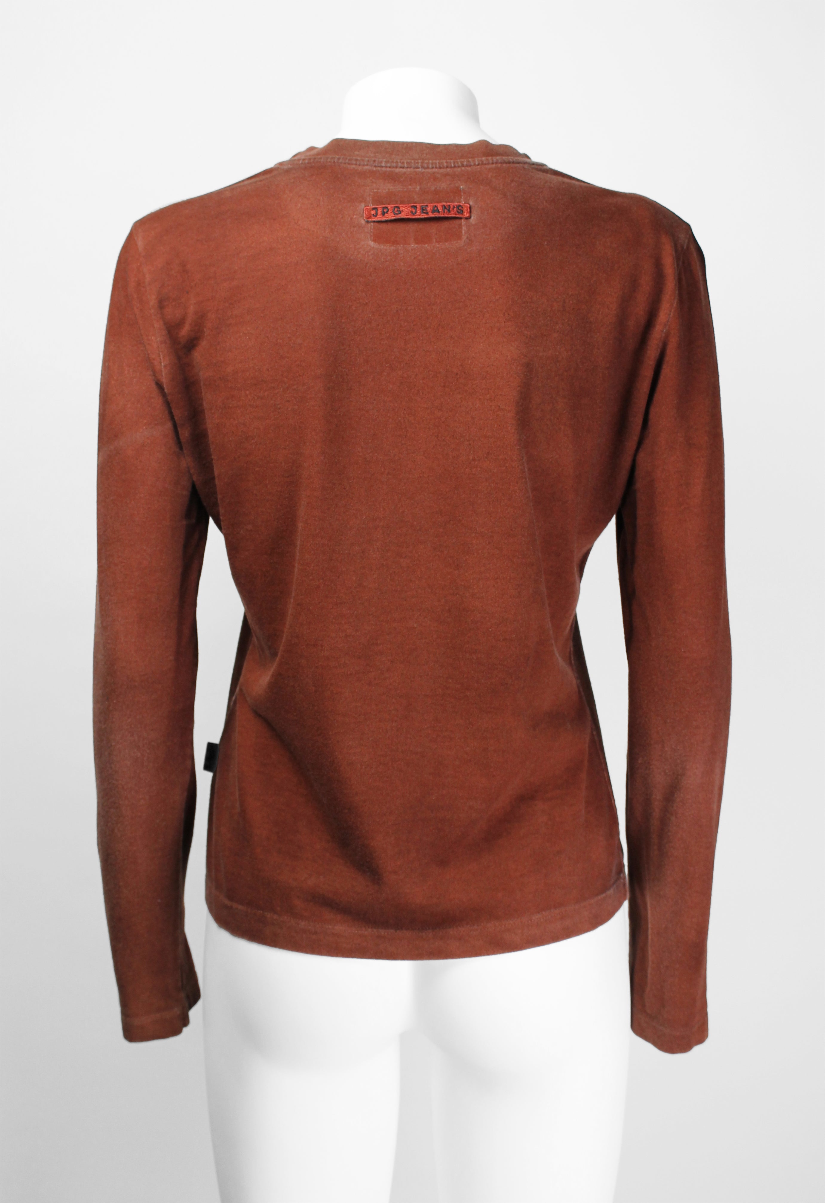 JEAN PAUL GAULTIER JPG JEAN'S 1990'S TROMPE L'OEIL DOG TAGS LONGSLEEVE
