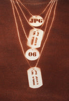 JEAN PAUL GAULTIER JPG JEAN'S 1990'S TROMPE L'OEIL DOG TAGS LONGSLEEVE