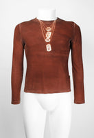 JEAN PAUL GAULTIER JPG JEAN'S 1990'S TROMPE L'OEIL DOG TAGS LONGSLEEVE