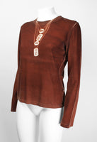 JEAN PAUL GAULTIER JPG JEAN'S 1990'S TROMPE L'OEIL DOG TAGS LONGSLEEVE