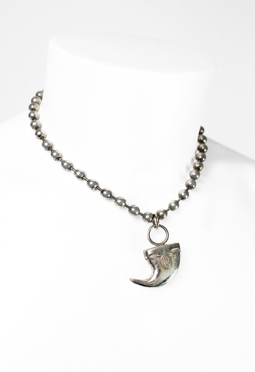 JEAN PAUL GAULTIER CHUNKY BALL CHAIN TOOTH NECKLACE