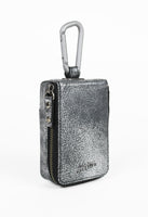 JEAN PAUL GAULTIER TROMPE L'OEIL CRACKED LEATHER PORTABLE CIGARETTE AND ASHTRAY POUCH