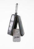 JEAN PAUL GAULTIER TROMPE L'OEIL CRACKED LEATHER PORTABLE CIGARETTE AND ASHTRAY POUCH