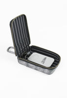 JEAN PAUL GAULTIER TROMPE L'OEIL CRACKED LEATHER PORTABLE CIGARETTE AND ASHTRAY POUCH
