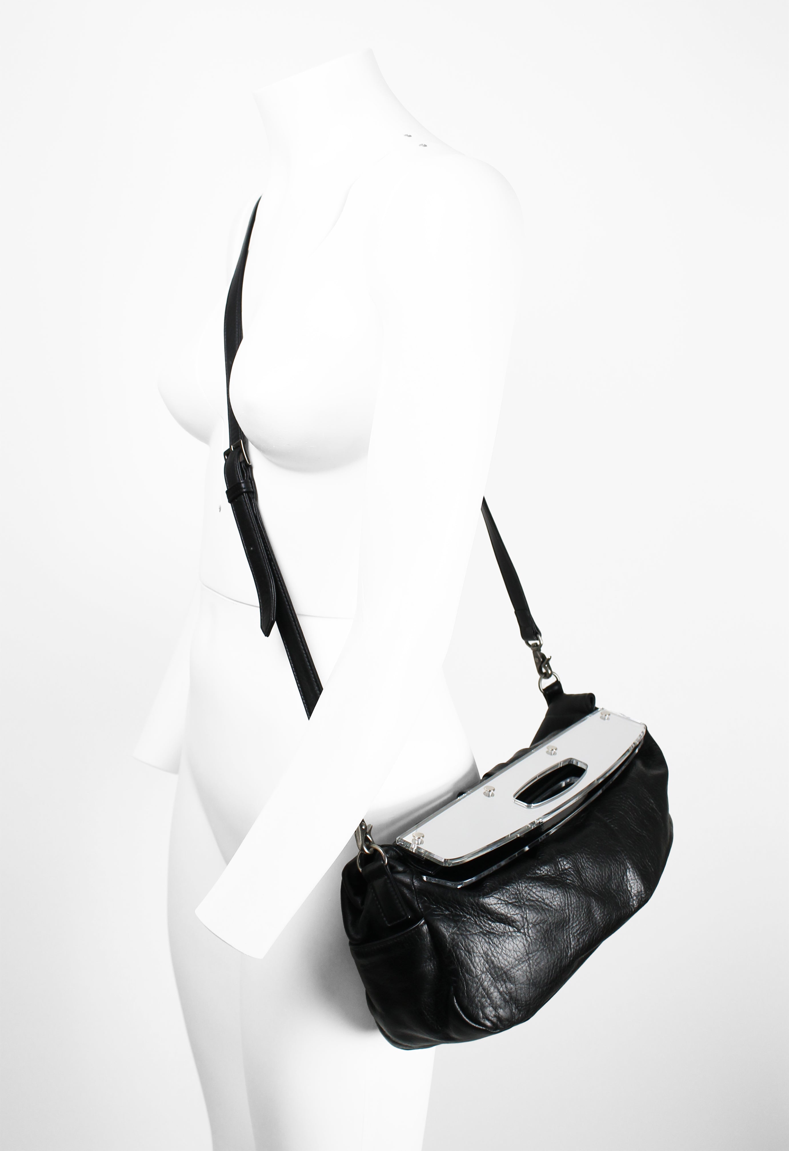 JEAN PAUL GAULTIER ETCHED MIRROR BAG