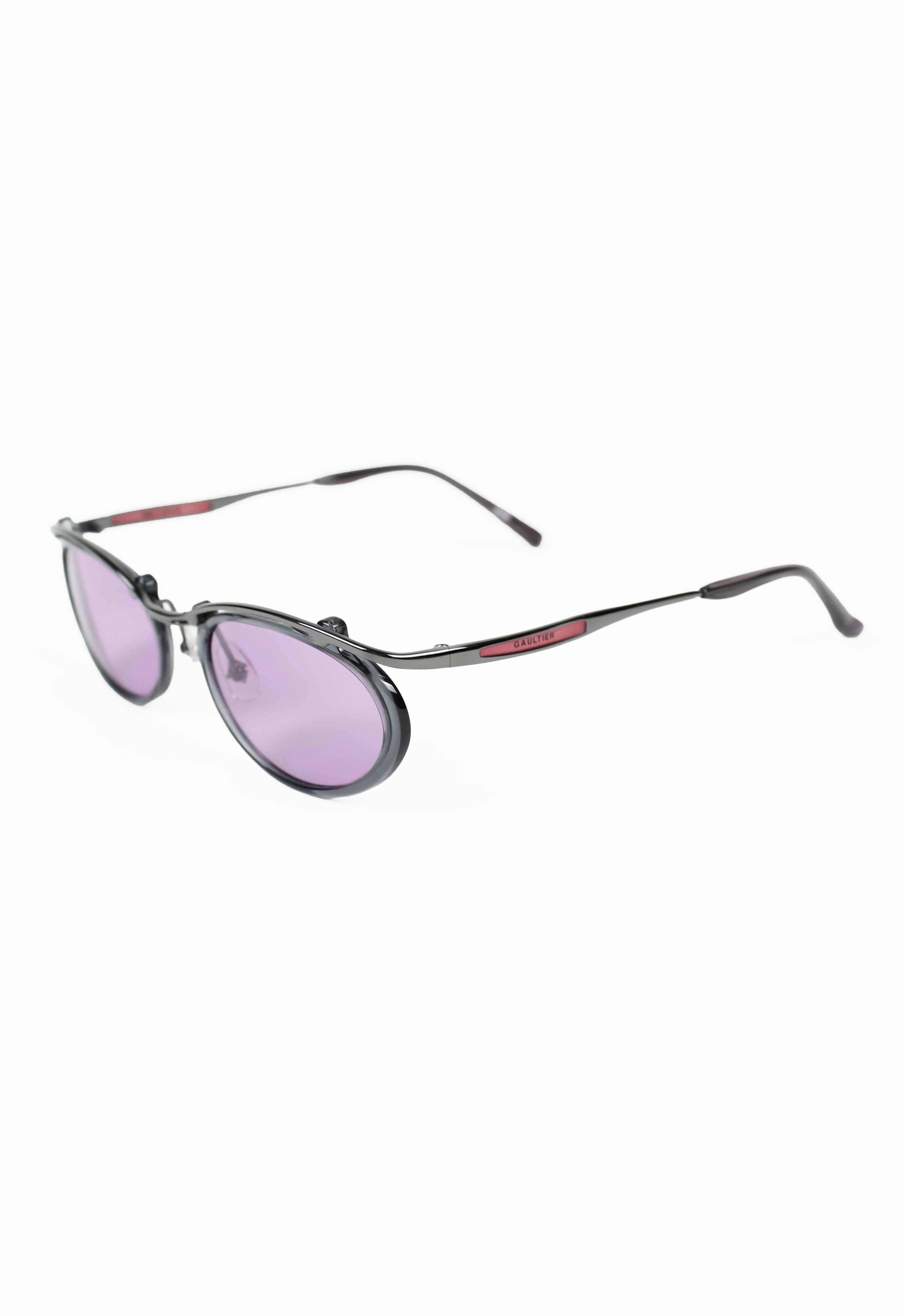JEAN PAUL GAULTIER 1990'S PURPLE SUSPENDED SUNGLASSES