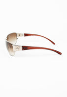 JEAN PAUL GAULTIER SS 2002 YELLOW DETACHABLE SHIELD SUNGLASSES