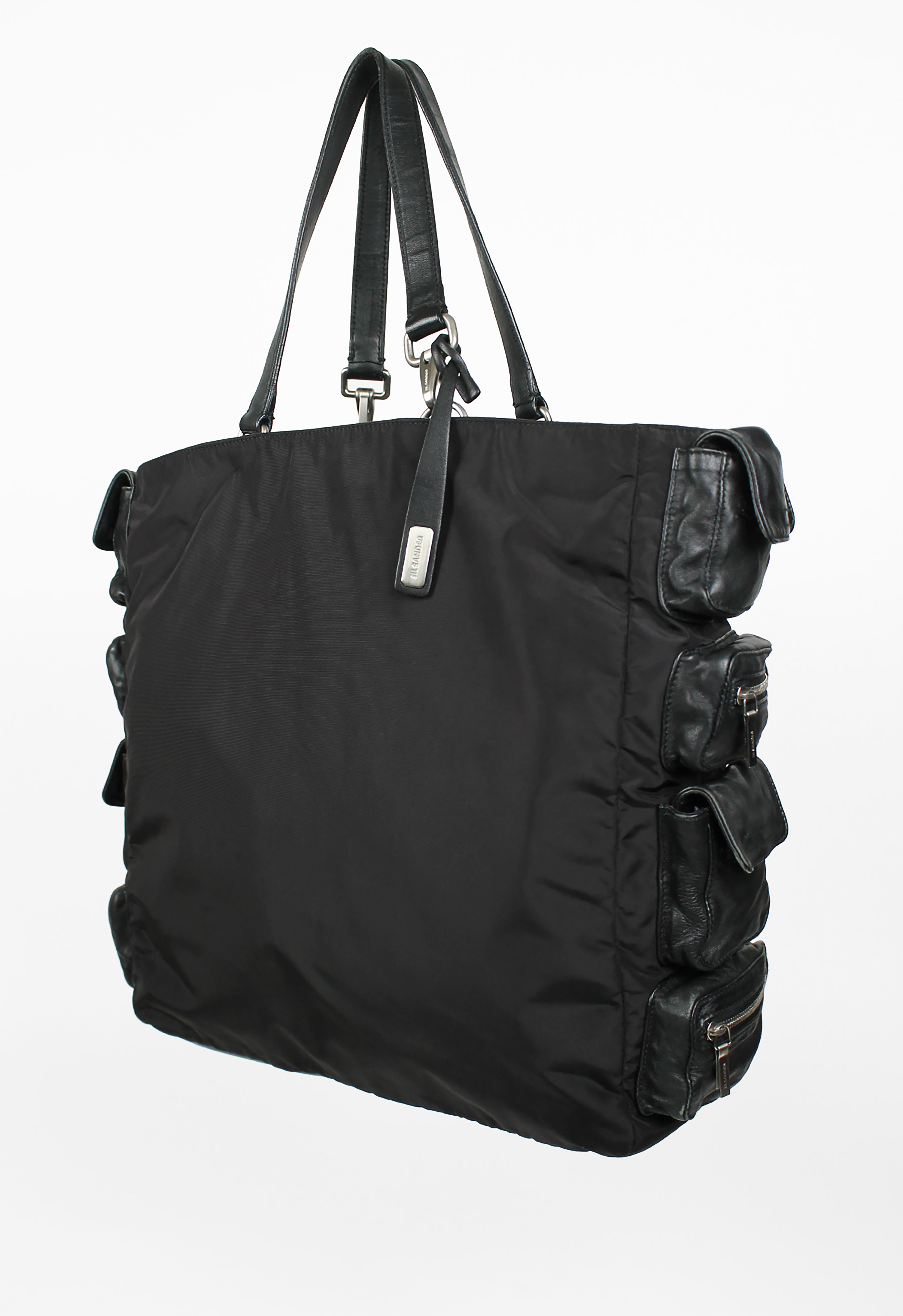 JIL SANDER SS 2003 LEATHER AND NYLON CARGO TOTE BAG – THE 543