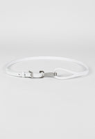 JIL SANDER 2003 WHITE LEATHER LOOP AND CLASP BELT