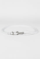 JIL SANDER 2003 WHITE LEATHER LOOP AND CLASP BELT