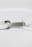 JIL SANDER 2003 WHITE LEATHER LOOP AND CLASP BELT