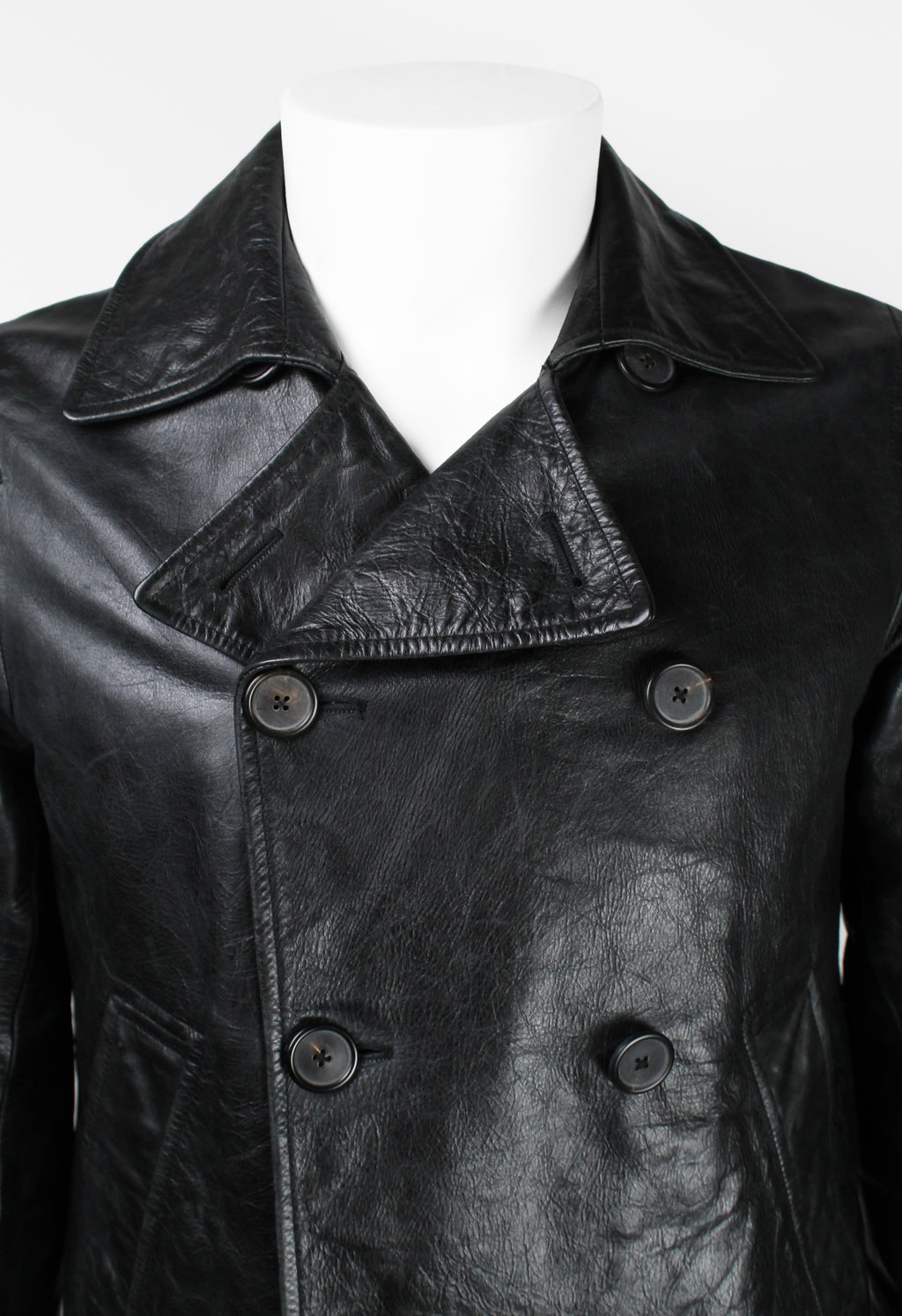 JIL SANDER DOUBLE BREASTED LEATHER JACKET