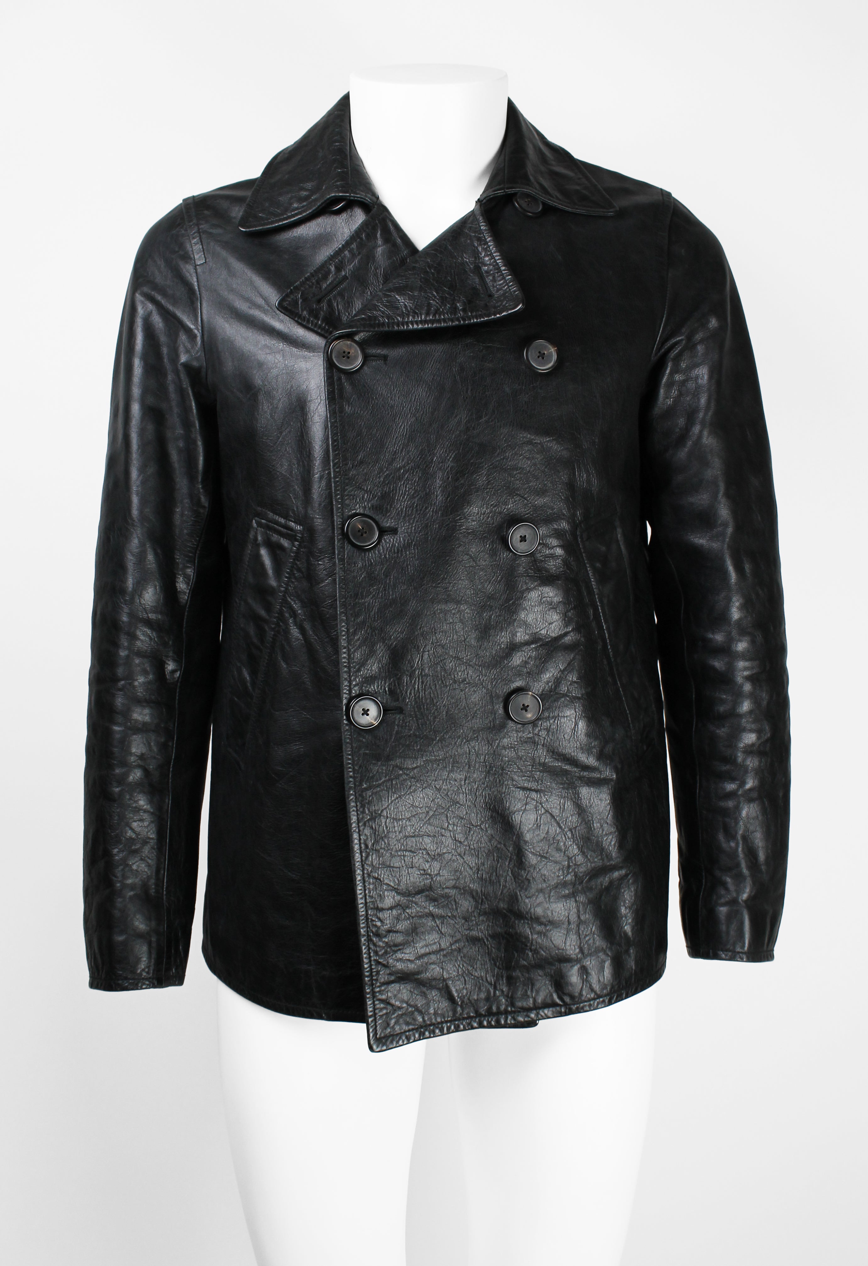JIL SANDER DOUBLE BREASTED LEATHER JACKET