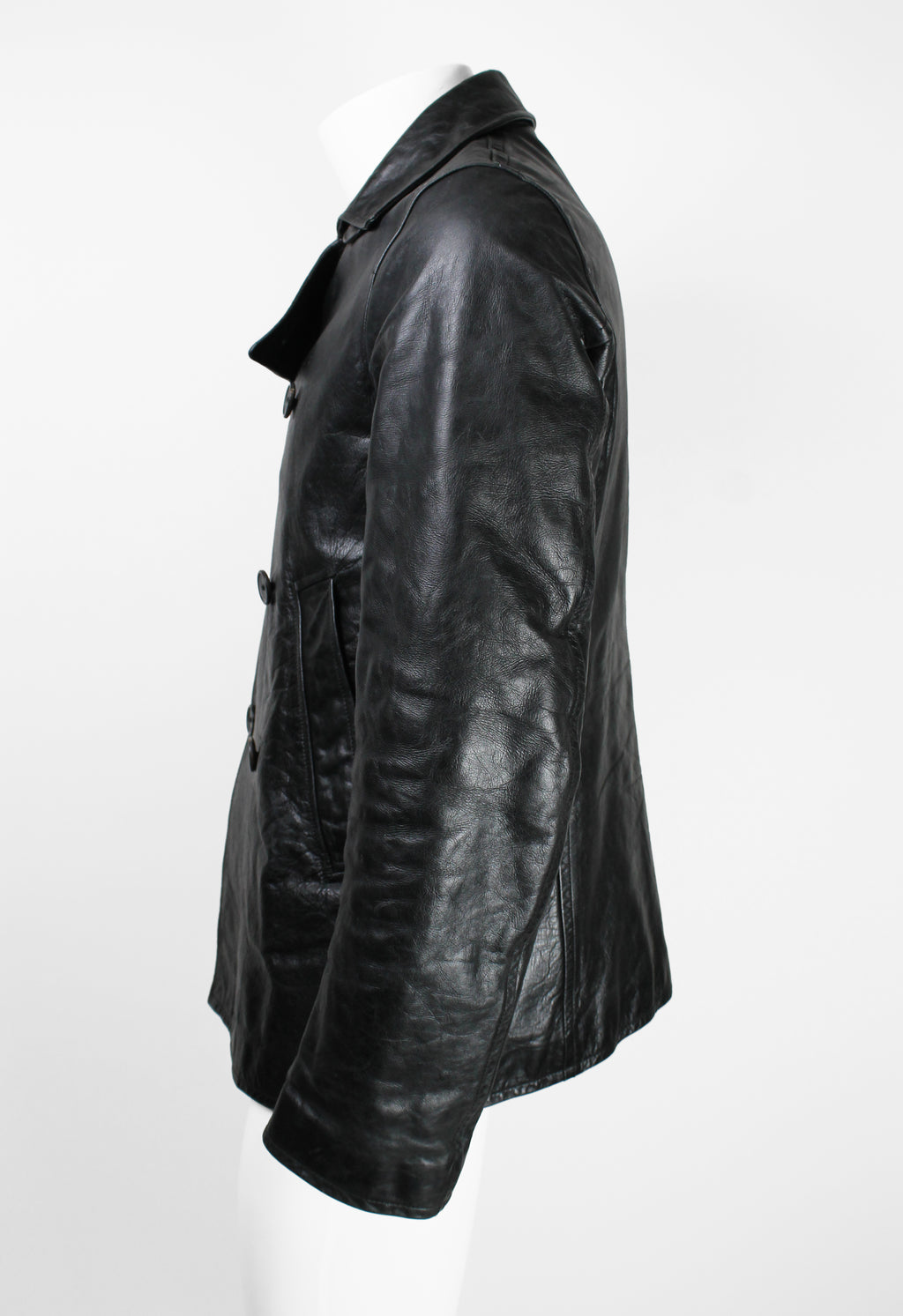 JIL SANDER DOUBLE BREASTED LEATHER JACKET