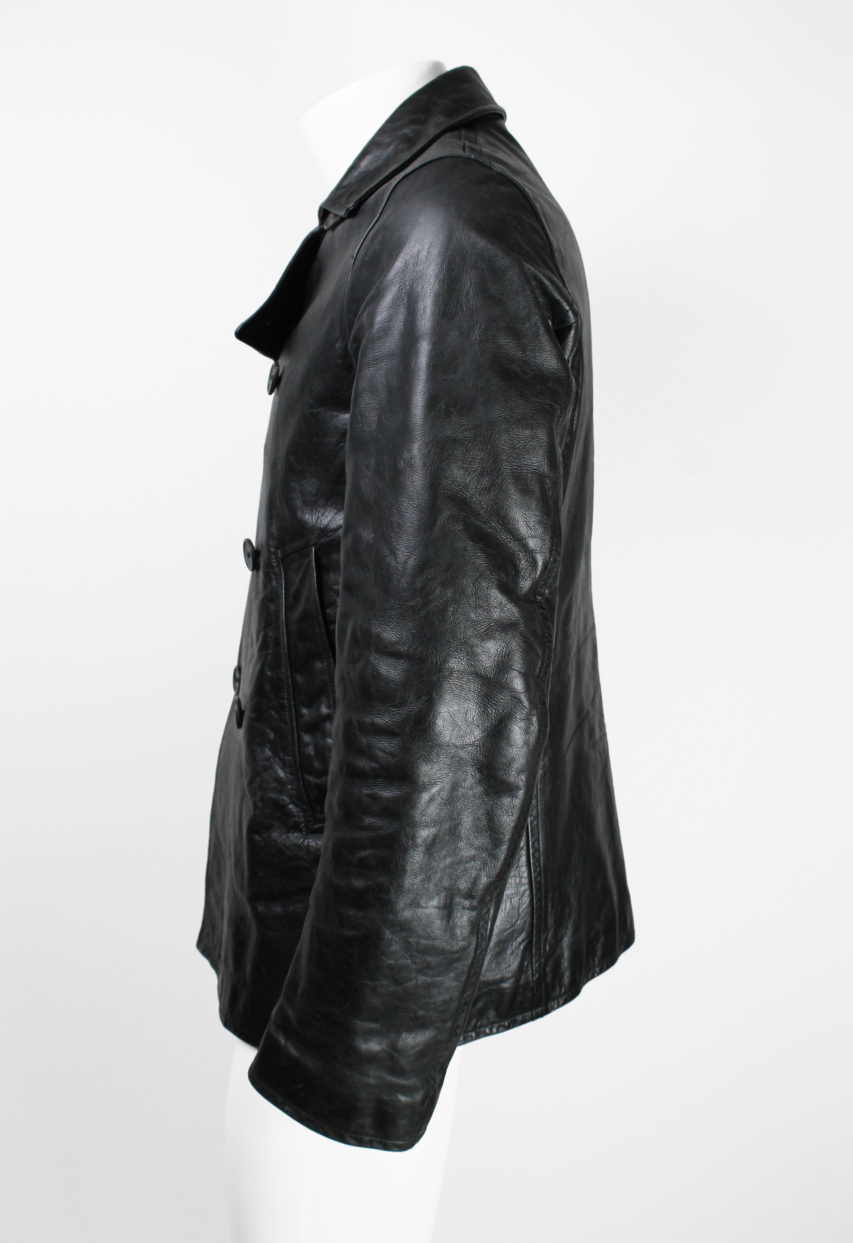 JIL SANDER DOUBLE BREASTED LEATHER JACKET