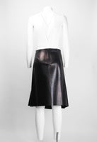 JIL SANDER FW 2013 IRIDESCENT METALLIC LEATHER SKIRT