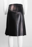 JIL SANDER FW 2013 IRIDESCENT METALLIC LEATHER SKIRT