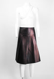 JIL SANDER FW 2013 IRIDESCENT METALLIC LEATHER SKIRT