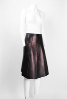 JIL SANDER FW 2013 IRIDESCENT METALLIC LEATHER SKIRT