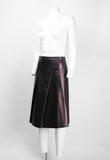 JIL SANDER FW 2013 IRIDESCENT METALLIC LEATHER SKIRT