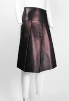 JIL SANDER FW 2013 IRIDESCENT METALLIC LEATHER SKIRT