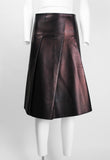 JIL SANDER FW 2013 IRIDESCENT METALLIC LEATHER SKIRT