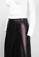 JIL SANDER FW 2013 IRIDESCENT METALLIC LEATHER SKIRT