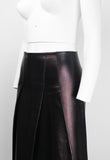 JIL SANDER FW 2013 IRIDESCENT METALLIC LEATHER SKIRT