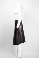 JIL SANDER FW 2013 IRIDESCENT METALLIC LEATHER SKIRT