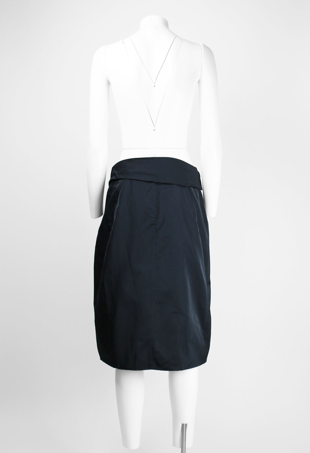 JIL SANDER SILK GATHERED BALLOON SKIRT